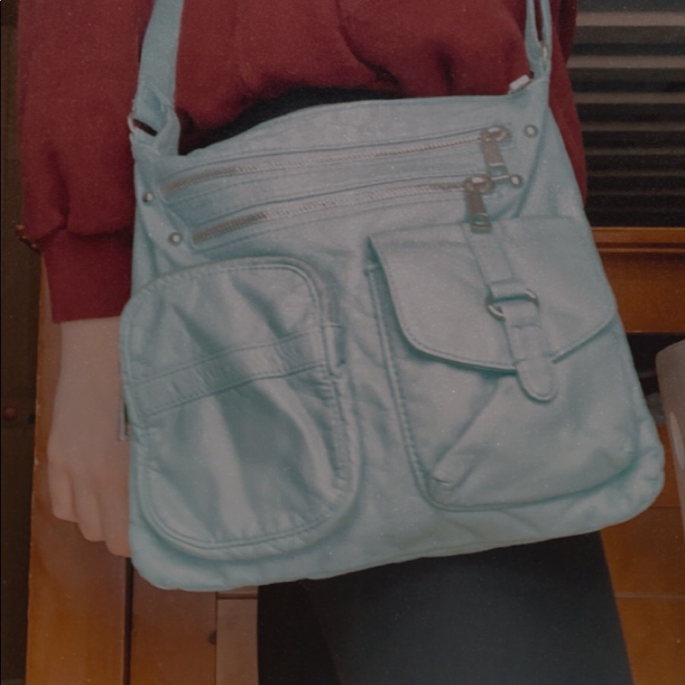 Teal icing bag